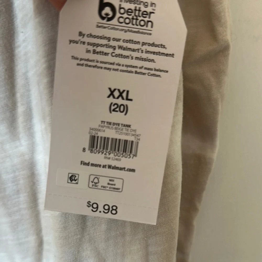 Time and Tru Beige and Cream Tank Top - Picture 3 of 4